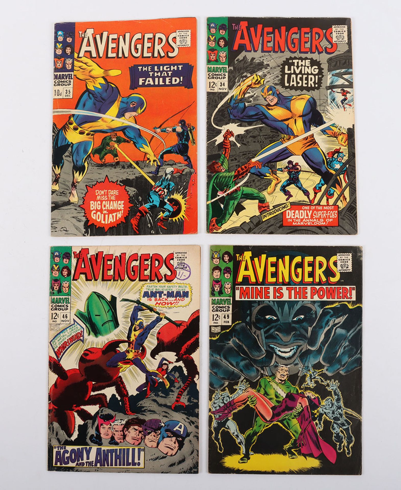 The Avengers No.34,35,46 & 49   Marvel Silver Age Comics