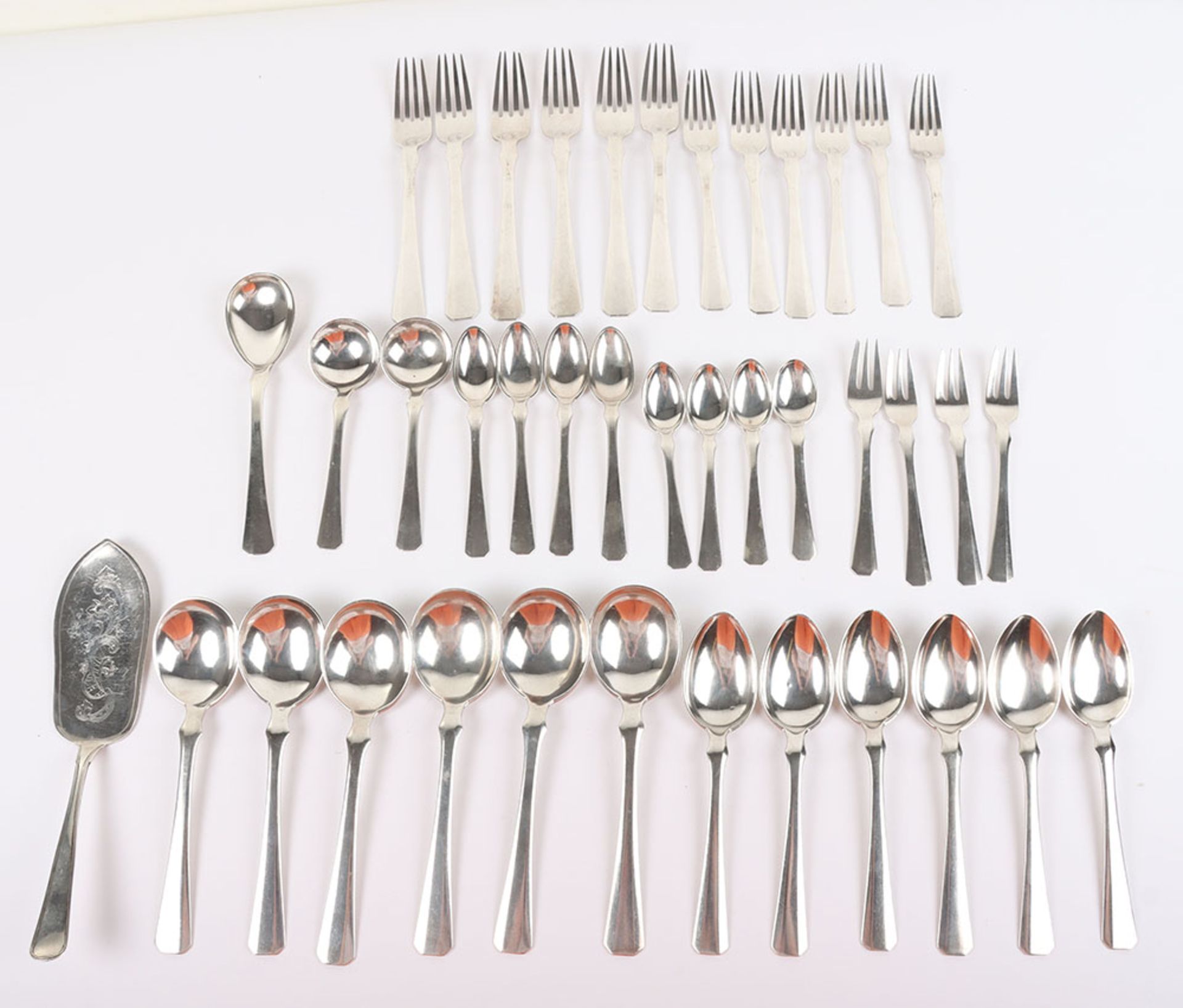 Danish Silver, a part canteen of silver by Johannes Siggaard, 1939