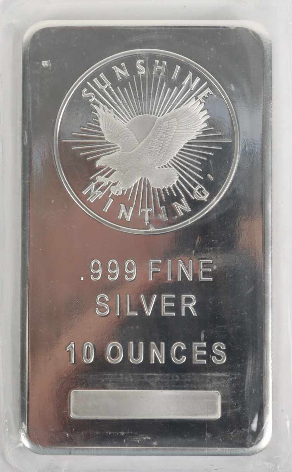 Sunshine Mining .999 Fine Silver 10 Ounces bar
