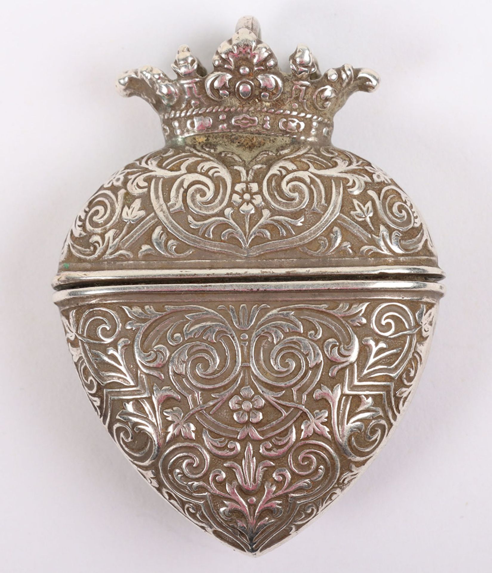A 19th century French silver pill box