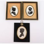 Three 20th century silhouette portraits