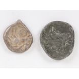 Central Gaul, Aedui, (Lingones), Kaletedou series, AR Quinarius, c. 80-50BC