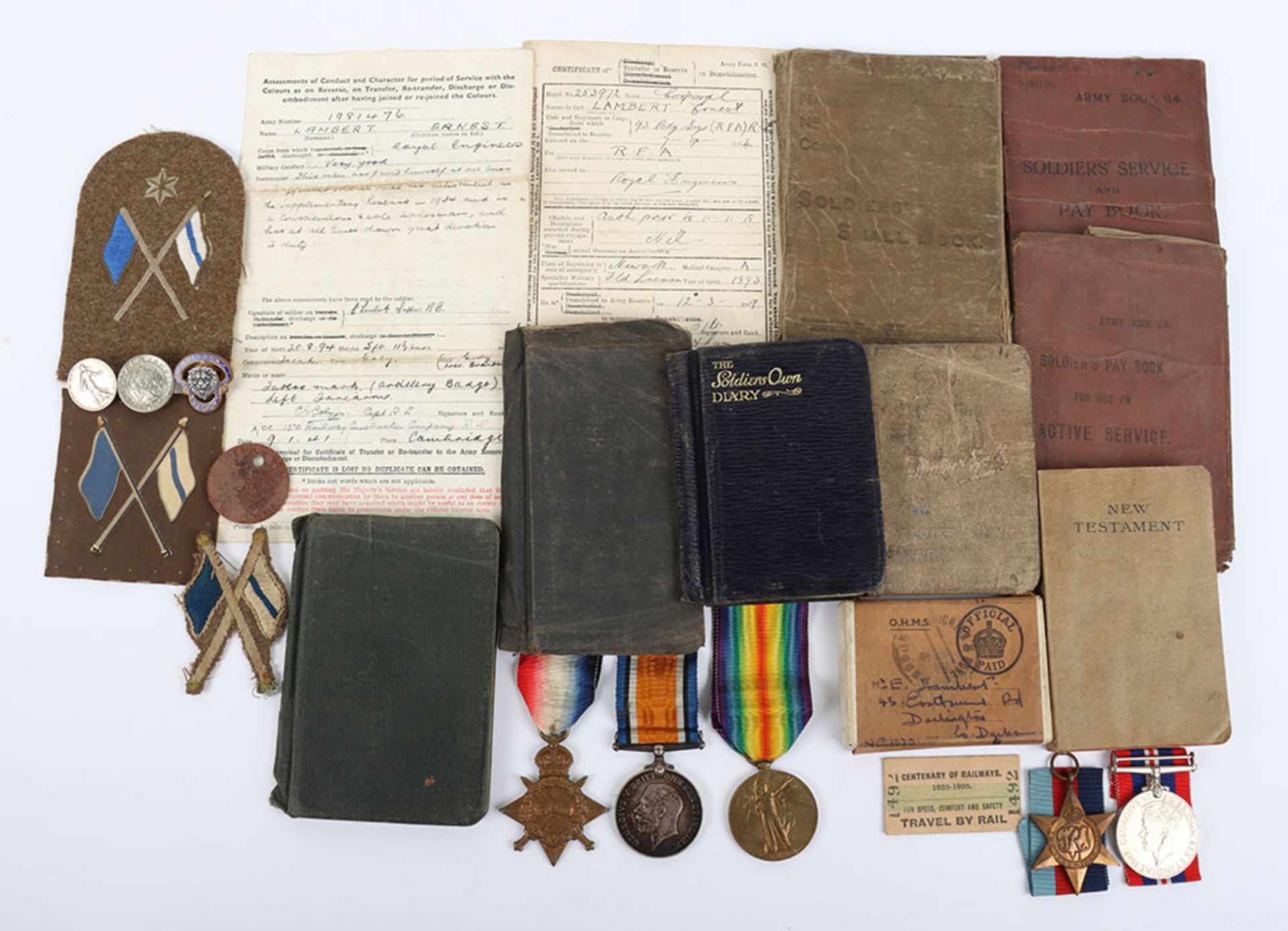 WW1 Medal Group of Five Covering Service Across Both World Wars, Accompanied by an Extremely Impress