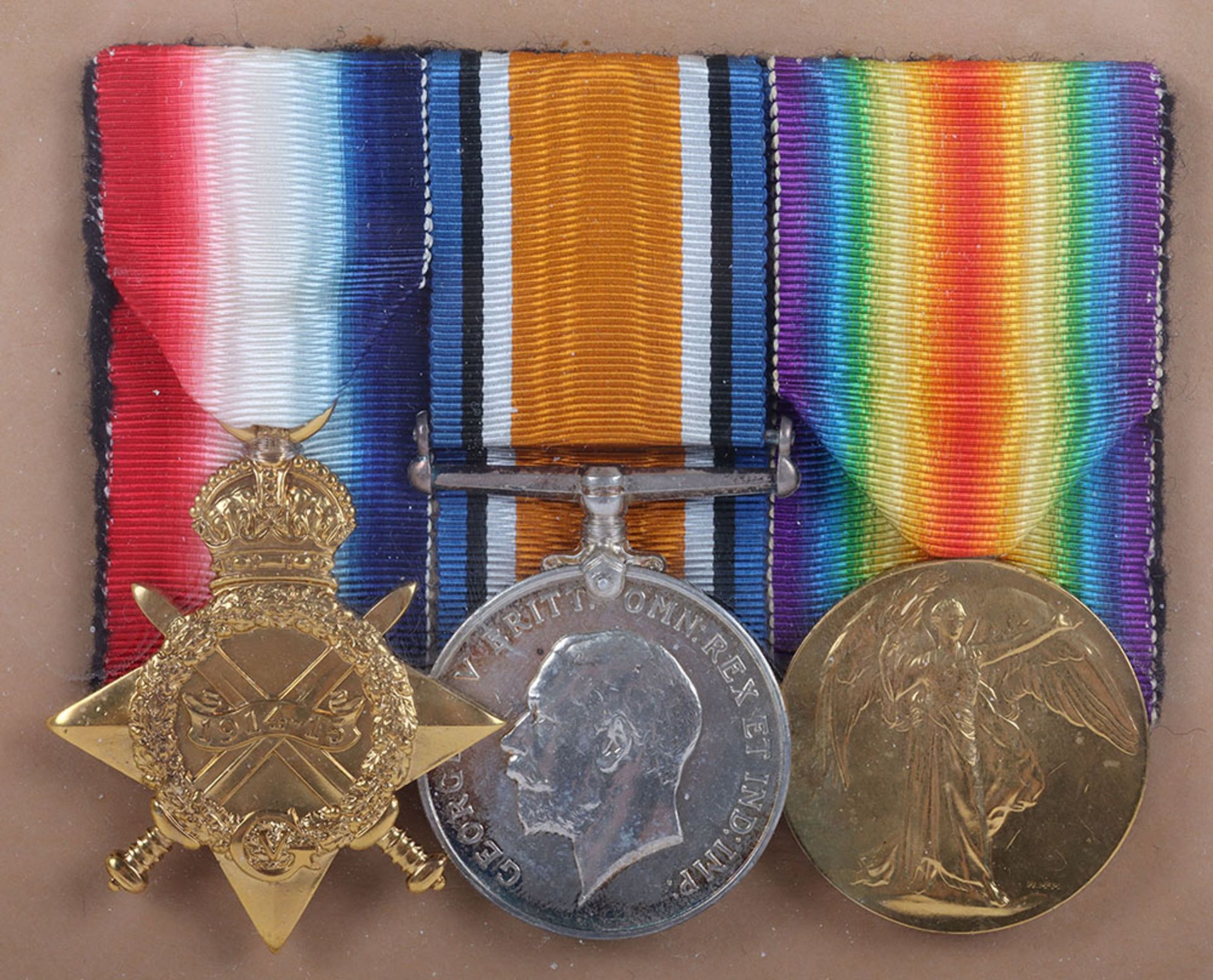 Framed Great War 1914-15 Star Medal Trio of the New Zealand Forces - Image 2 of 6