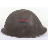 WW2 Canadian Mk III 1944 ‘Turtle’ Pattern Steel Combat Helmet with Divisional Sign