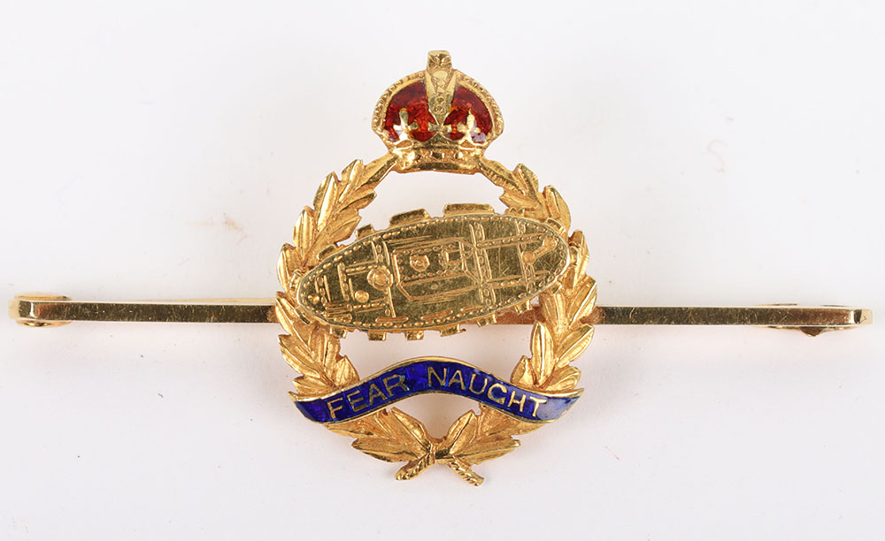 Fine Quality Royal Tank Regiment 15ct Gold Sweetheart Brooch - Image 4 of 7