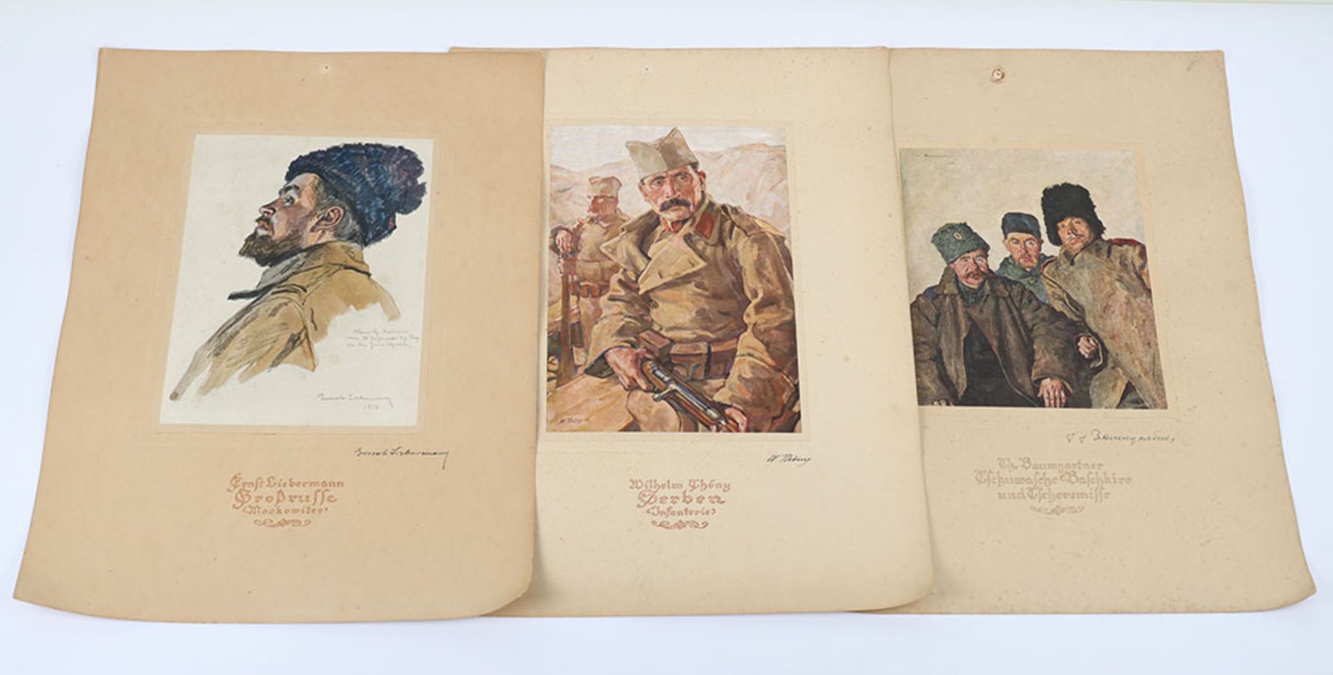 Interesting Collection of 14 Lithographs of Russian Interest Circa 1920 - Image 4 of 12