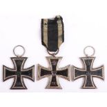 3x 1914 Iron Cross 2nd Class Medals