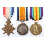 Great War Royal Fusiliers 1914-15 Star Medal Trio to a Gallipoli First Day Lander