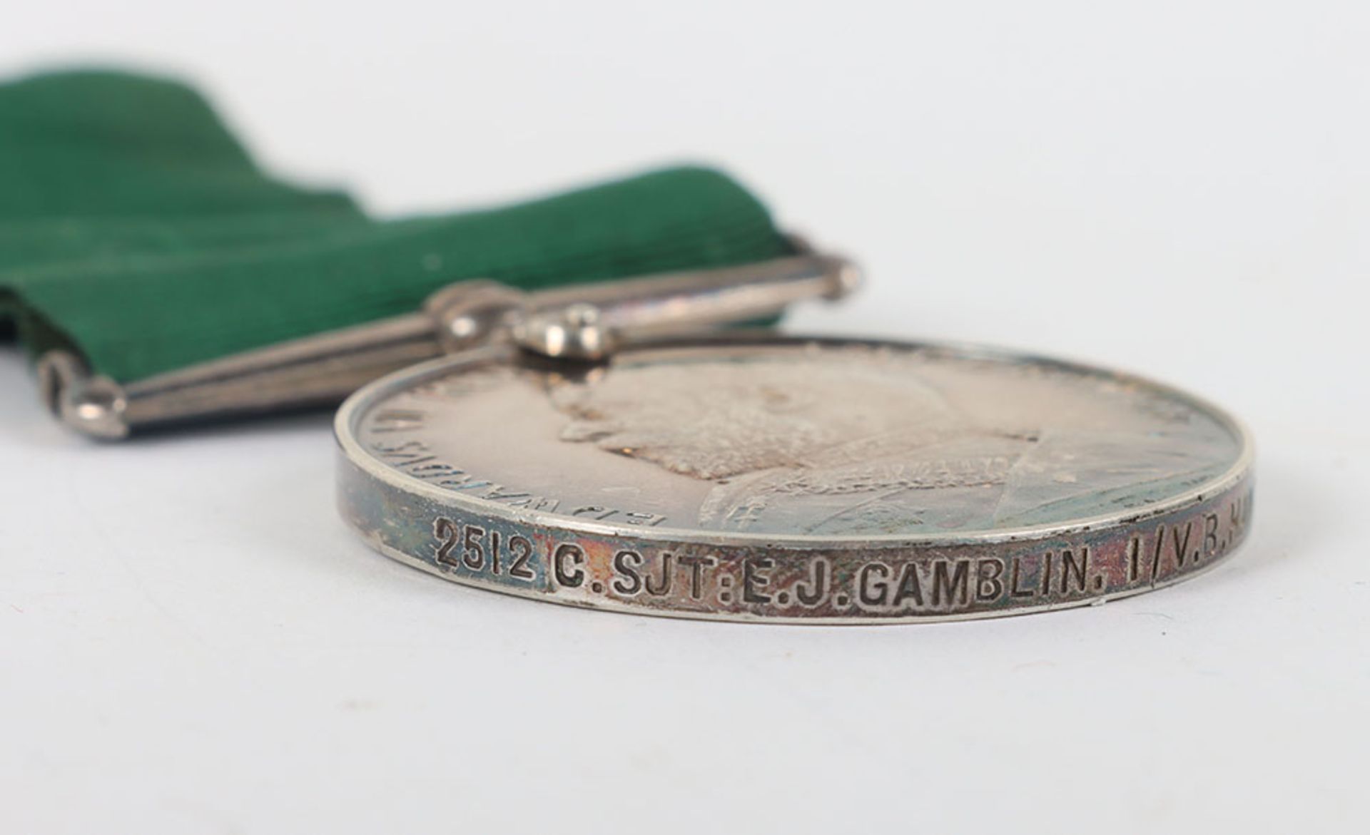 Edwardian Volunteer Long Service Medal to a Colour Sergeant in the Volunteer Battalion of the Hampsh - Image 4 of 5