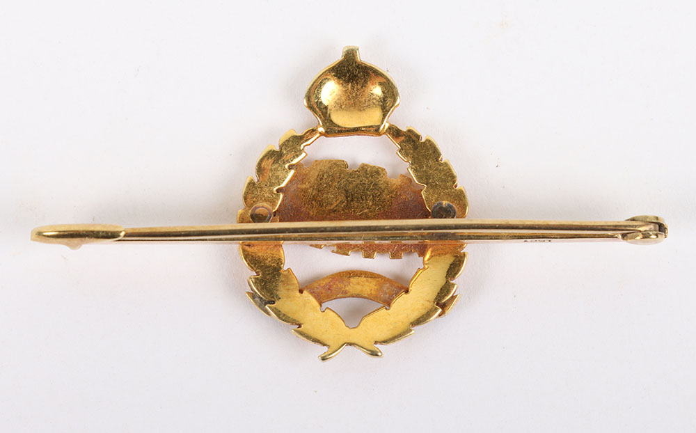 Fine Quality Royal Tank Regiment 15ct Gold Sweetheart Brooch - Image 5 of 7