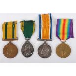 Territorial Long Service Medal Group of Four For Service in the Hampshire Regiment During and After