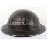 WW2 British Civil Defence London County Council Ambulance Drivers Steel Helmet