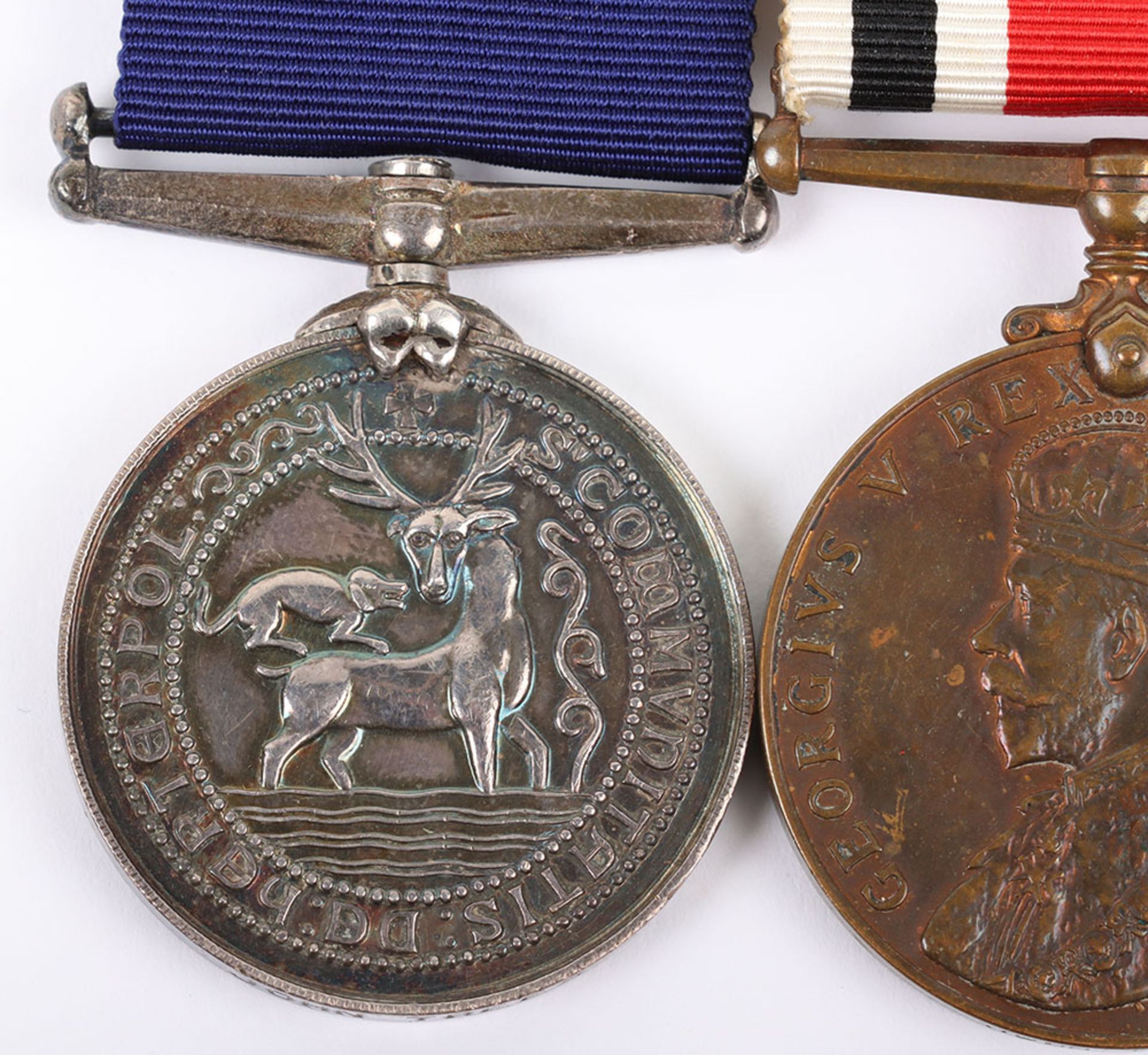 Rare Great War Hartlepool Special Constabulary Double Long Service Medal Group of Three - Image 4 of 10