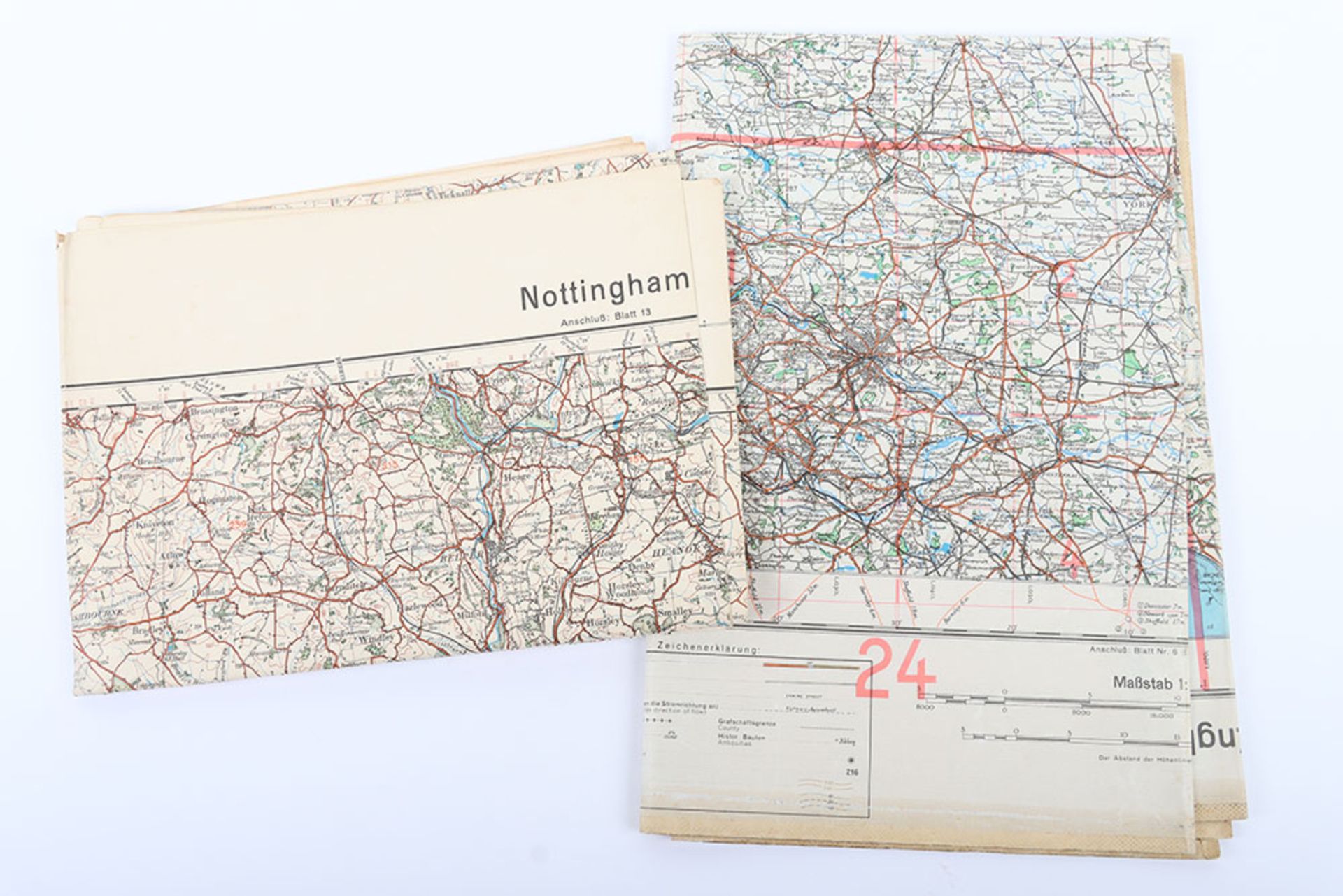 2x Luftwaffe Bombing Maps of the United Kingdom