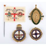 A Rare Collection of Four Hartlepools Hospitals Thanks Offering Badges Remembering the Bombardment o