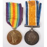 Great War Pair of Medals to the 9th (Cyclist) Battalion Hampshire Regiment