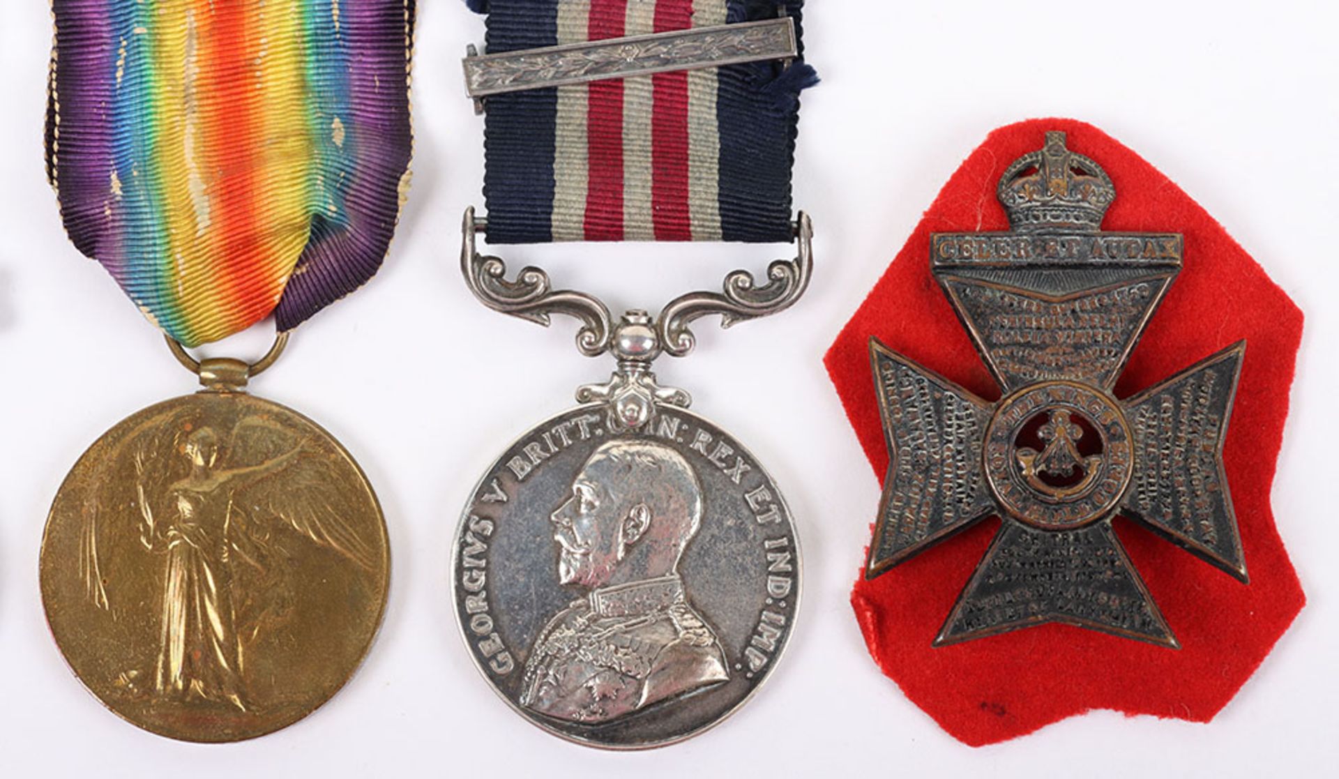 A Good Great War Western Front Military Medal and Second Award Bar Group of Four to the Kings Royal - Image 5 of 19
