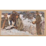 Soviet Russian Military Artwork by Konstantin Georgievich Molteninov,