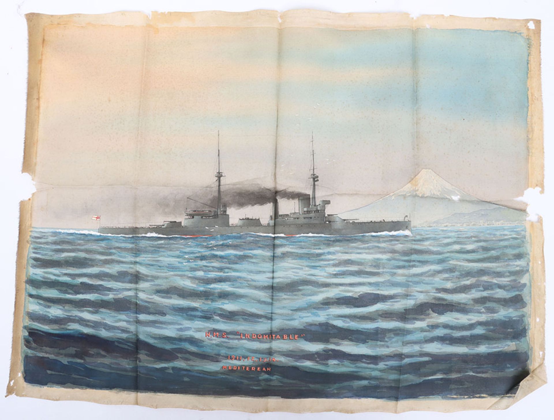 Painting of H.M.S. Indomitable