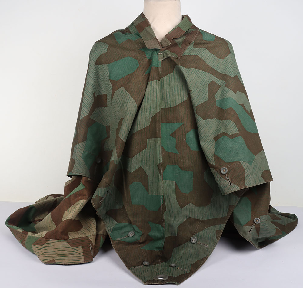 WW2 German Army Zeltbahn / Poncho : WW2 Splinter camouflage shelter ...