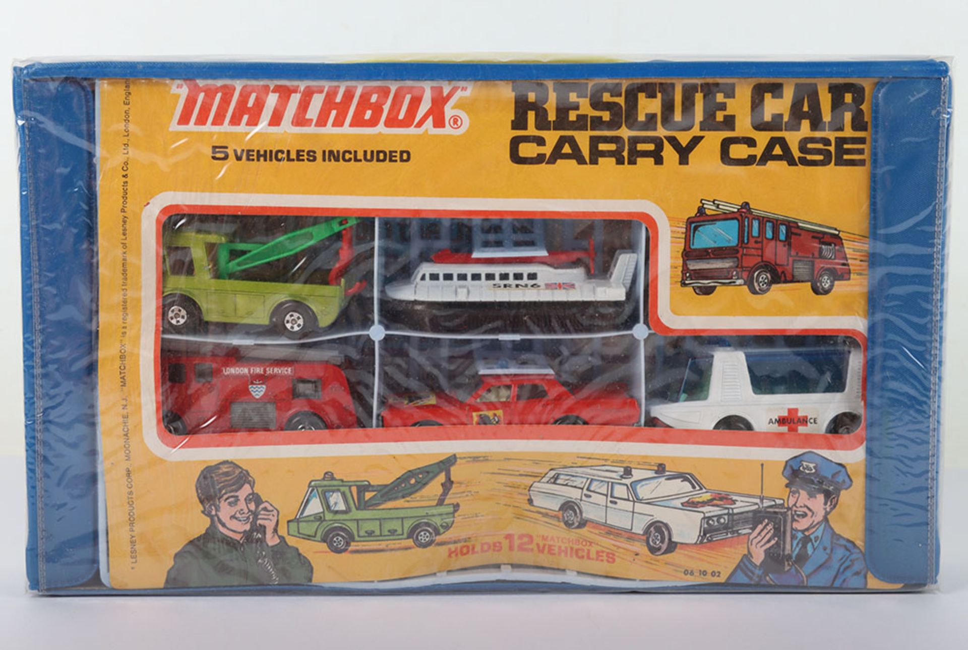 Matchbox Superfast USA issue Rescue Car Carry Case 5 Vehicles Included