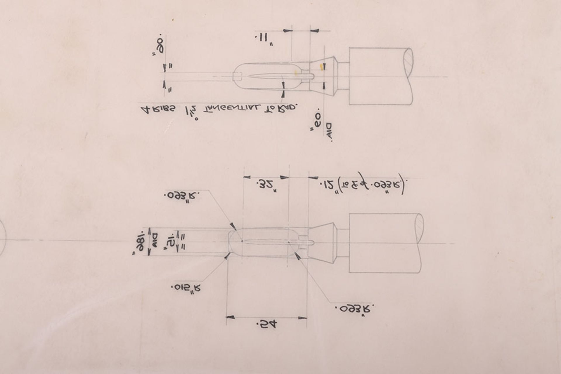 Original Mettoy/Corgi Toys Northampton 350 Thunderbird Guided Missile Factory Drawing, - Bild 8 aus 9