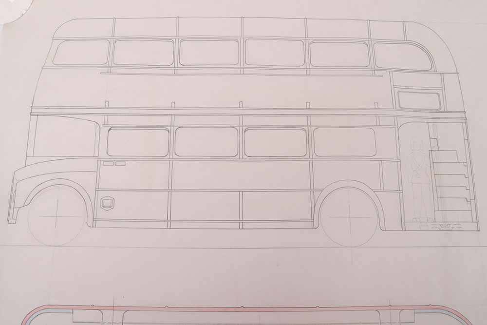 Original Corgi Toys/Mettoy Routemaster Bus Factory Drawing - Image 3 of 5