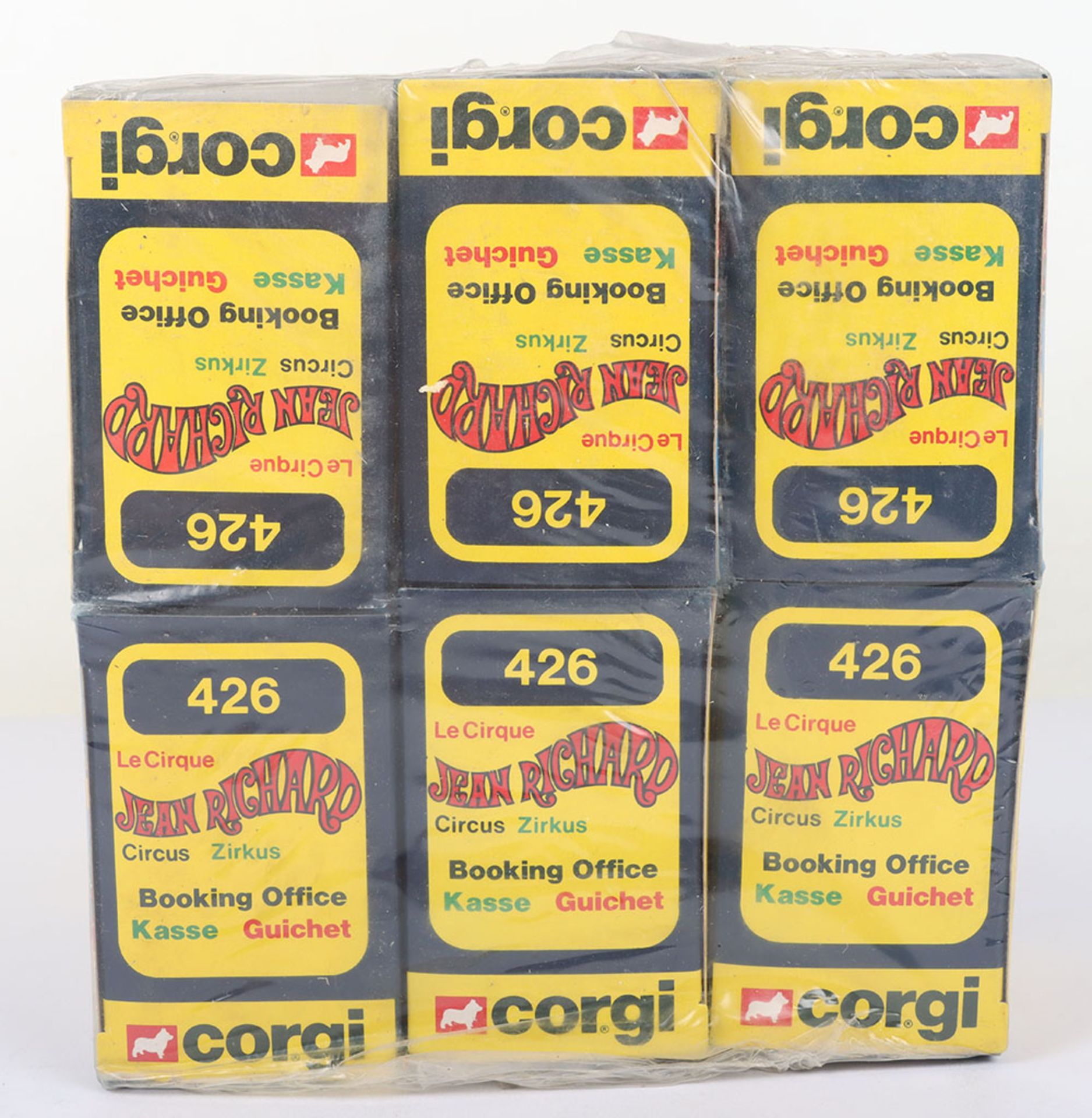 Corgi Trade Pack of six 426 Jean Richard Circus Booking Vans - Image 4 of 7