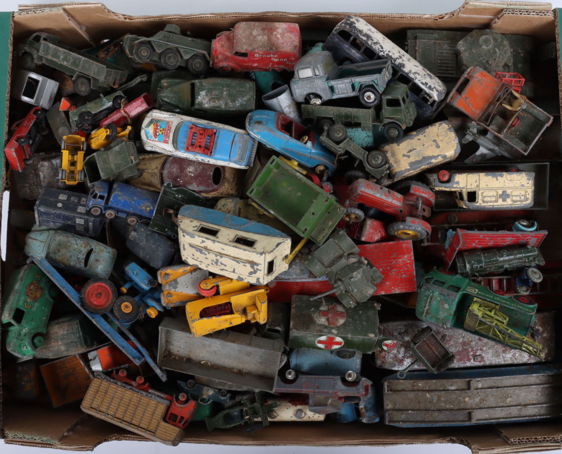 A Large Quantity of Play worn Diecast toy Vehicles,