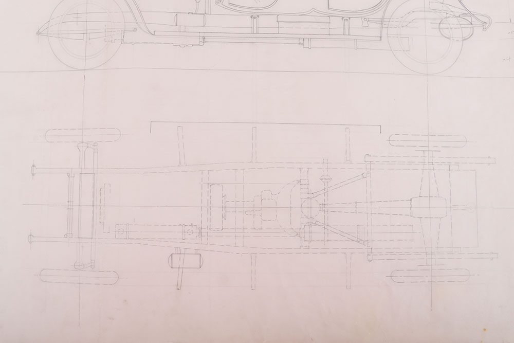 Original 9041 Corgi Toys/Mettoy 1912 Rolls Royce Silver Ghost Factory Pencil Drawing transparency - Image 4 of 5