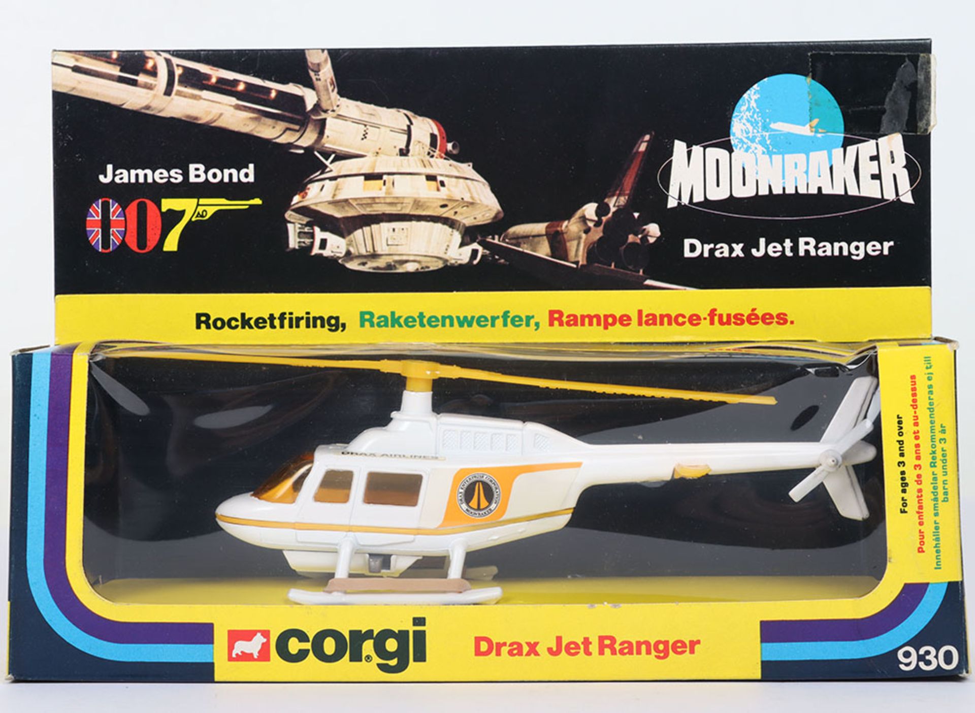 Corgi Toys 930 James Bond 007 Moonraker Drax Jet Ranger Helicopter