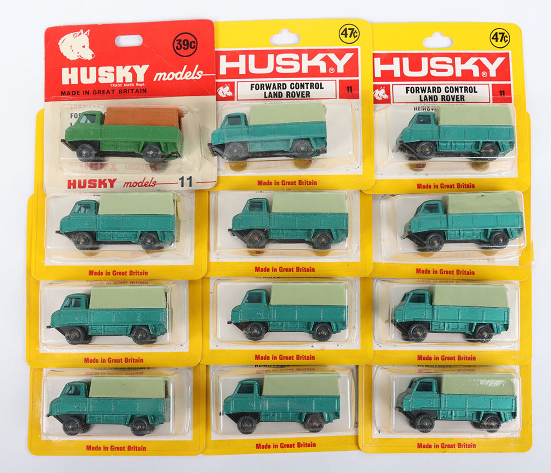 Scarce Husky Models Trade Box of (12) 1 DOZ 11 Forward Control Land Rovers - Image 2 of 3