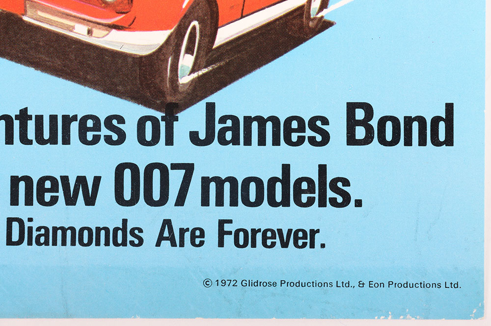 Original Corgi Toys James Bond 007 Diamonds are Forever Shop window poster - Image 2 of 5
