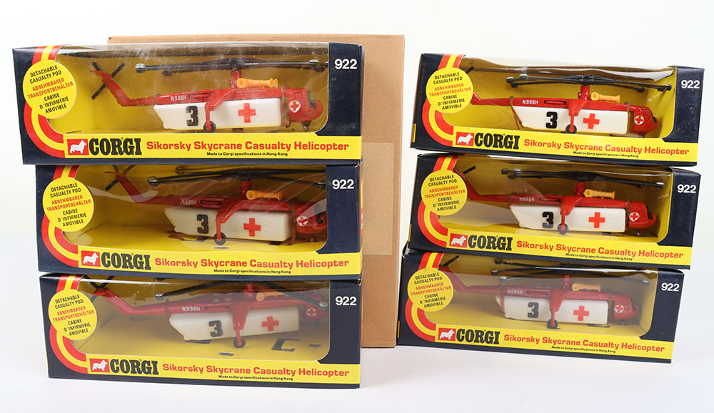 Corgi 922 Trade Pack of six Sikorsky CH-54A Skycrane Casuality Helicopters