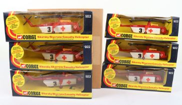 Corgi 922 Trade Pack of six Sikorsky CH-54A Skycrane Casuality Helicopters