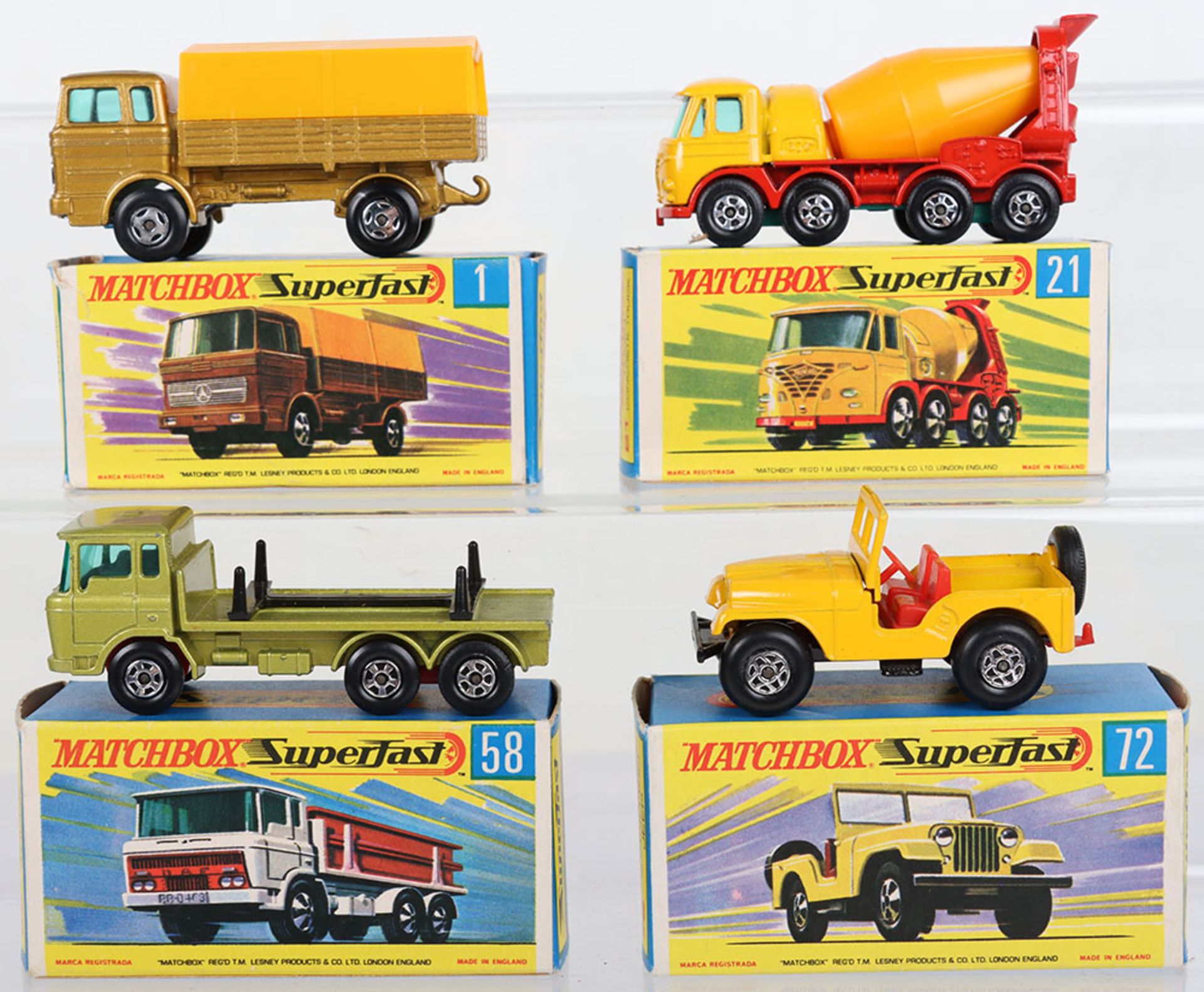 Four Boxed Matchbox Lesney Superfast Commercial Models