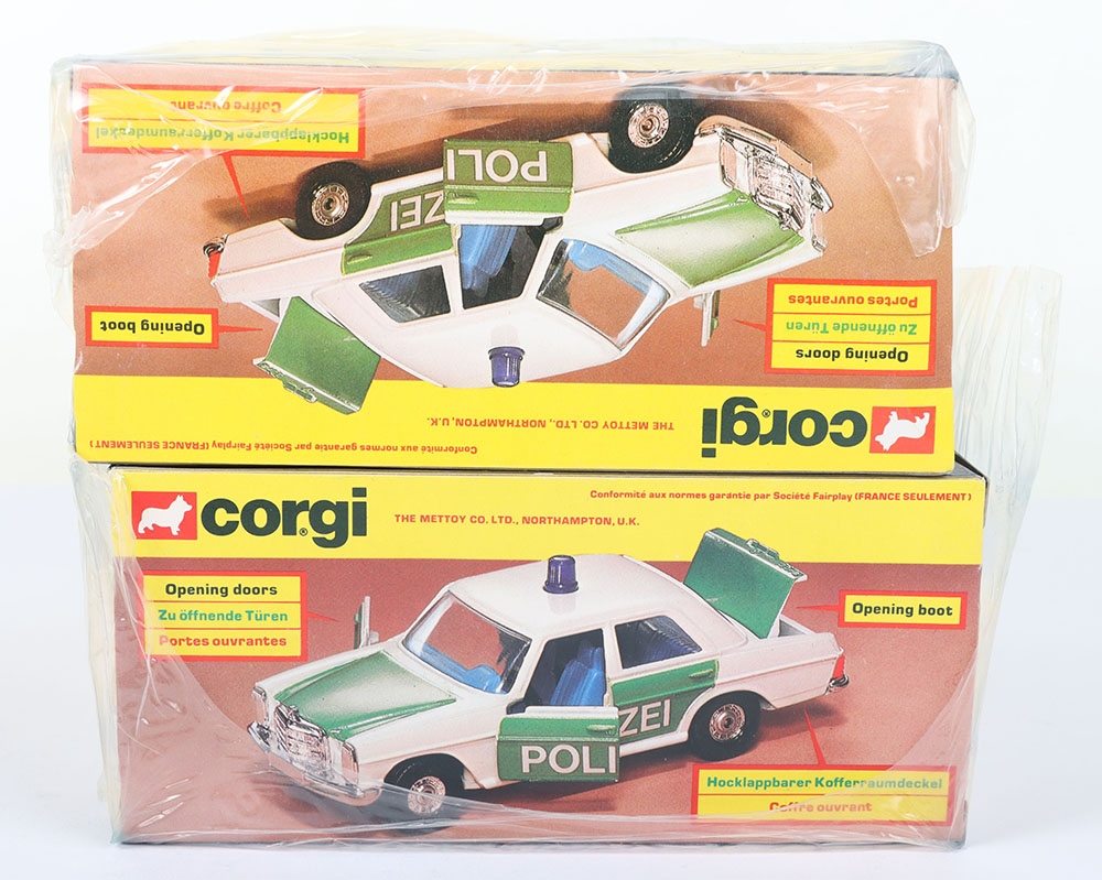 Corgi Trade Pack of six 412 Mercedes-Benz 240D Police Cars - Image 3 of 7