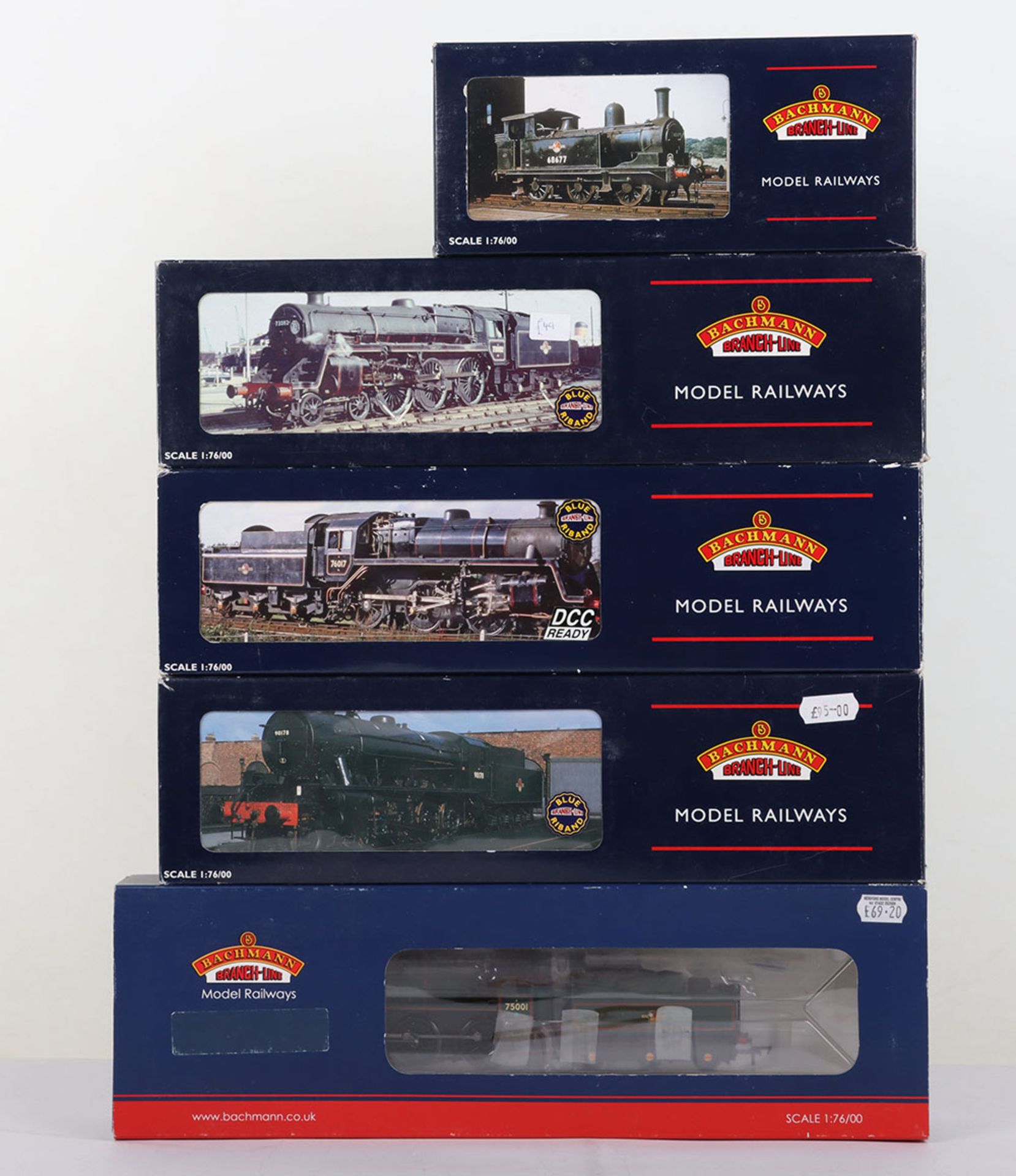 Five boxed Bachmann Branch-Line locomotives