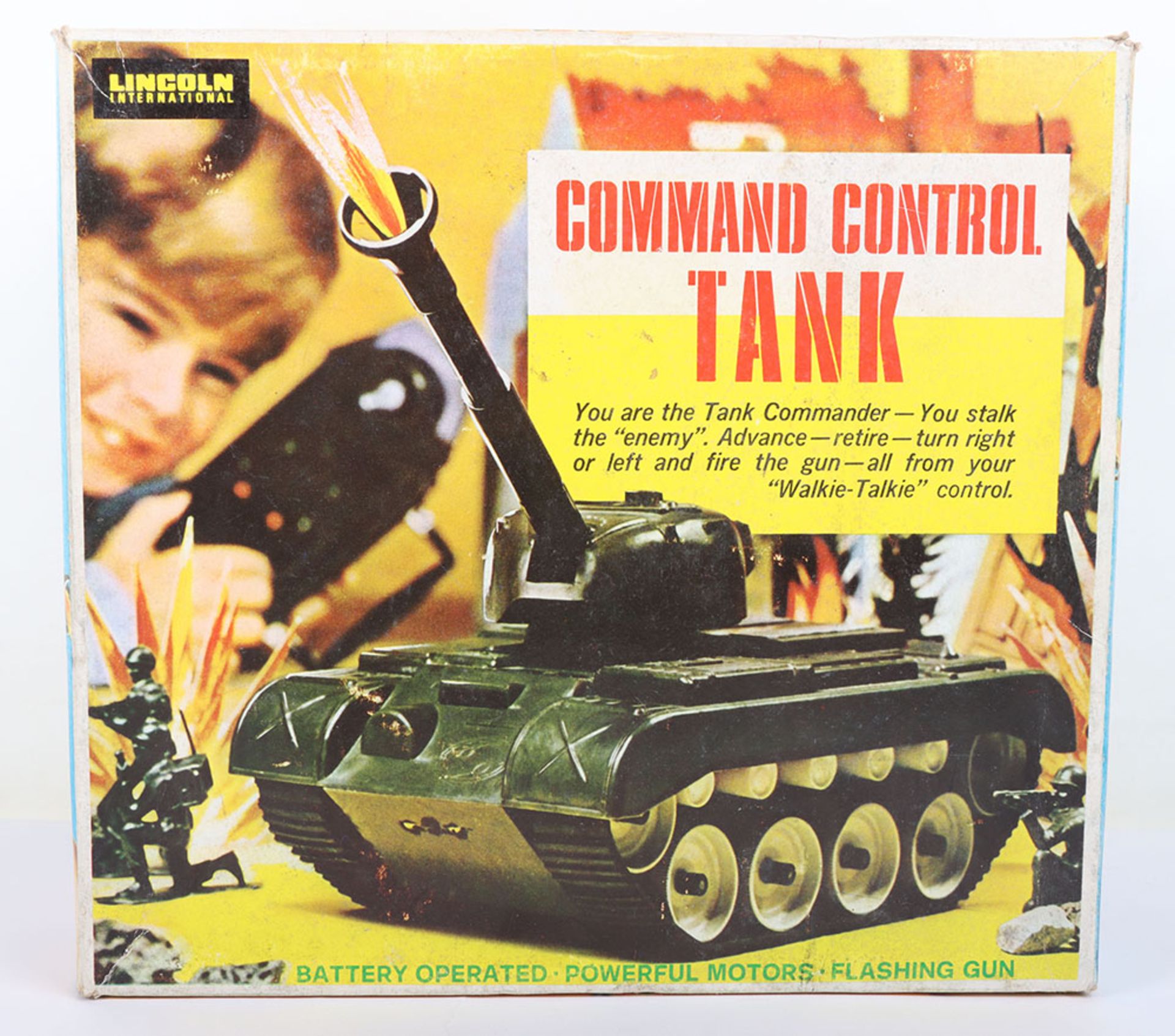 Lincoln International Empire Made Hong Kong Plastic Battery Powered Command Control Tank - Bild 3 aus 6