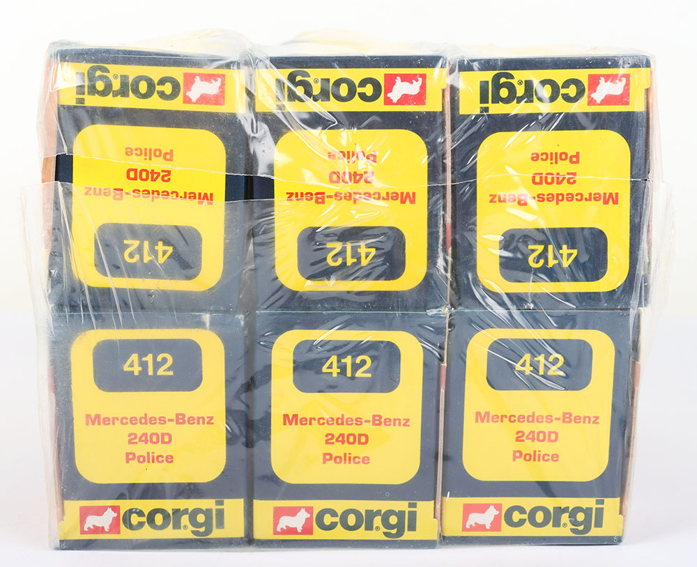 Corgi Trade Pack of six 412 Mercedes-Benz 240D Police Cars - Image 2 of 7