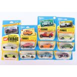 Ten Carded Corgi Junior Models with collectors cards
