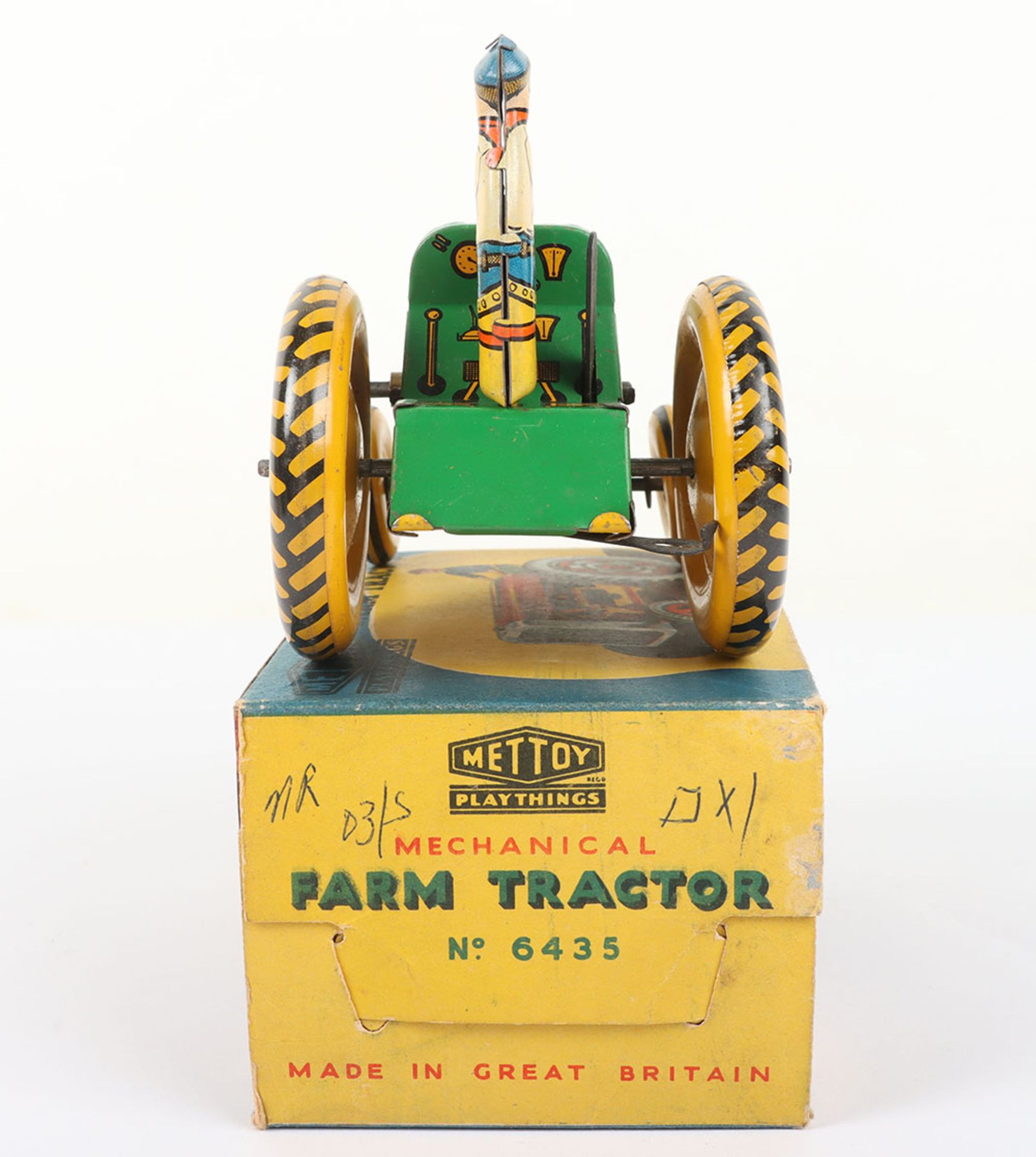 Mettoy Playthings Tinplate Mechanical Farm Tractor - Bild 4 aus 6