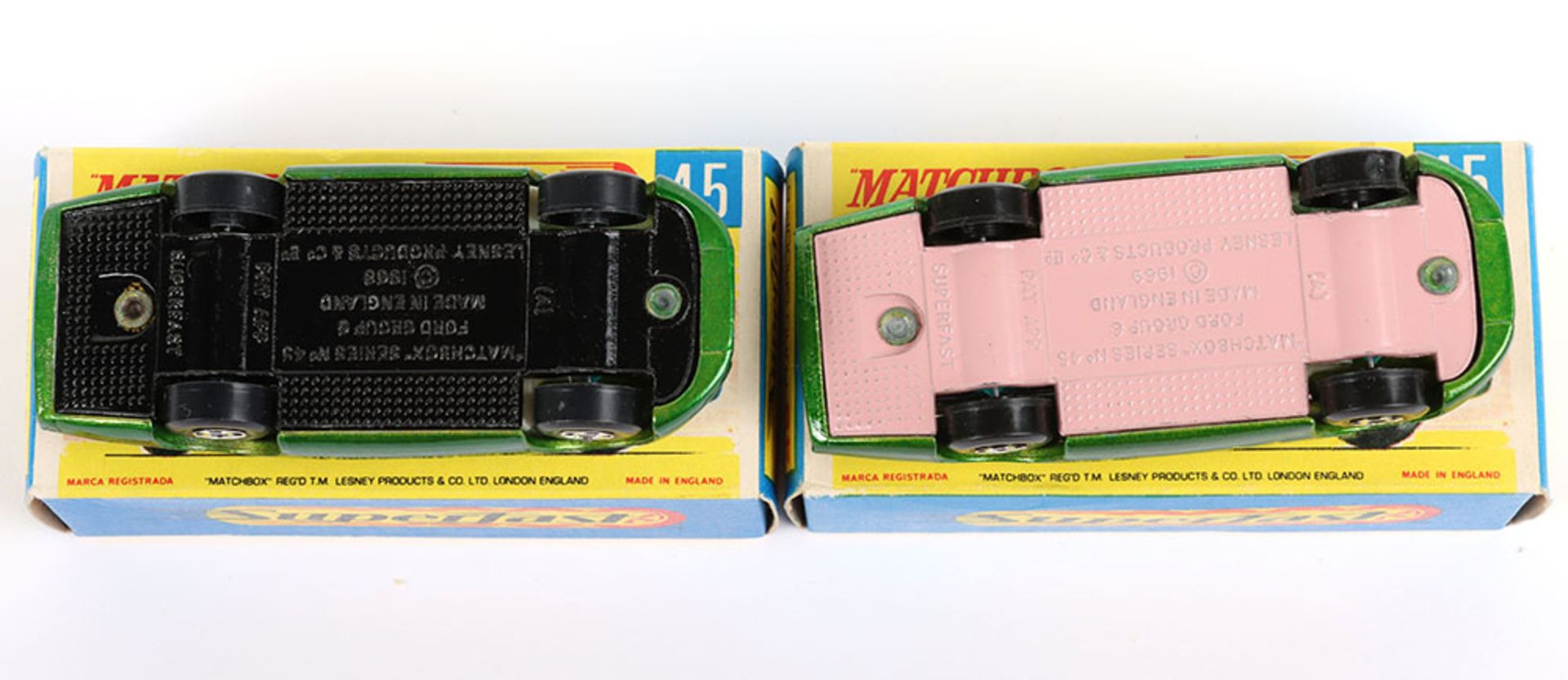 Two Boxed Matchbox Lesney Superfast 45c Ford Group 6 - Image 5 of 5