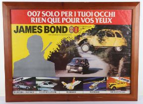 Scarce Corgi French James Bond 007 Citroen 2CV “ For Your Eyes only” Promotional Shop Poster