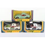Three Boxed Corgi Porsche 924 models