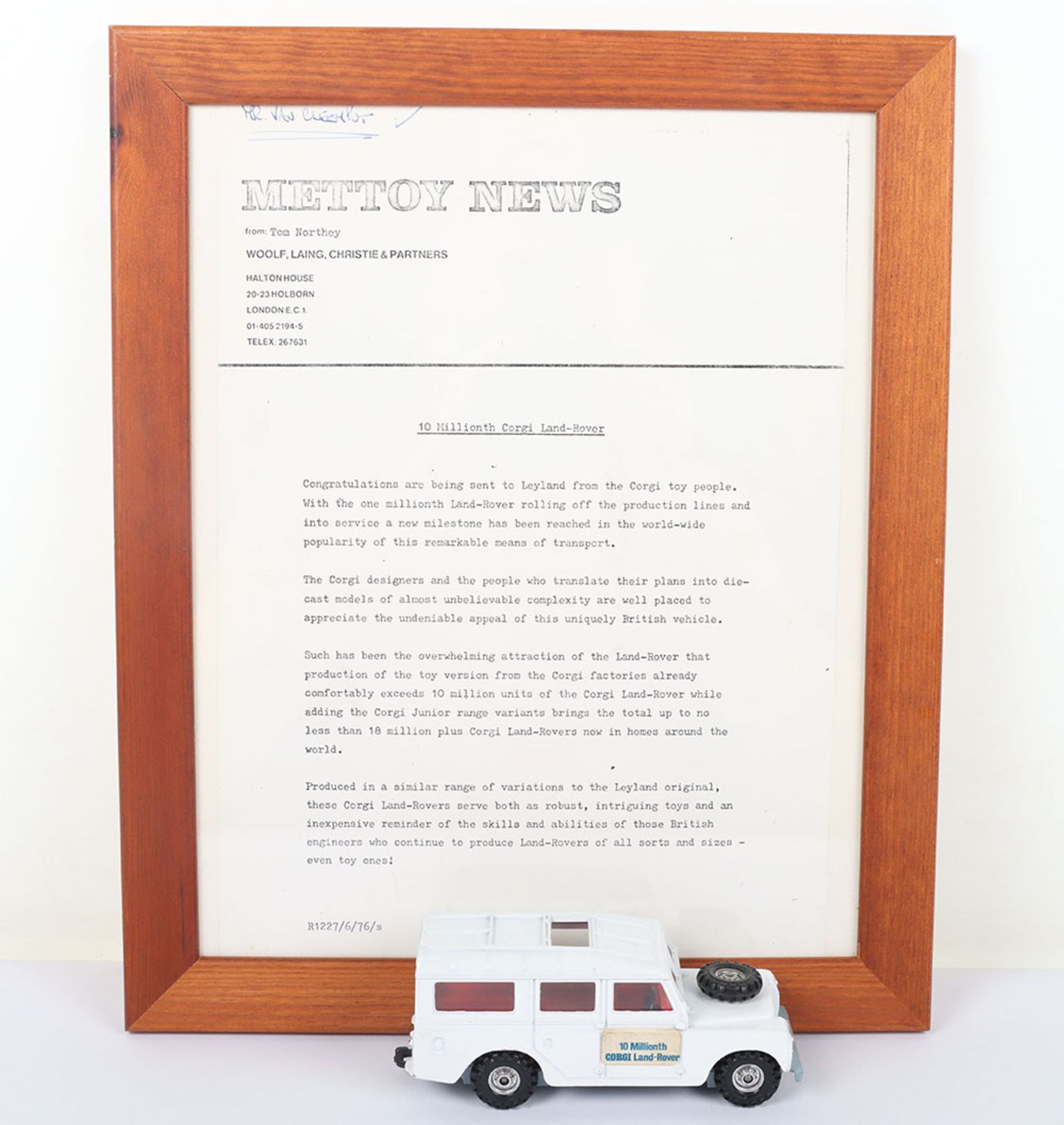 Rare Corgi Promotional 421 Ten Millionth Land-Rover