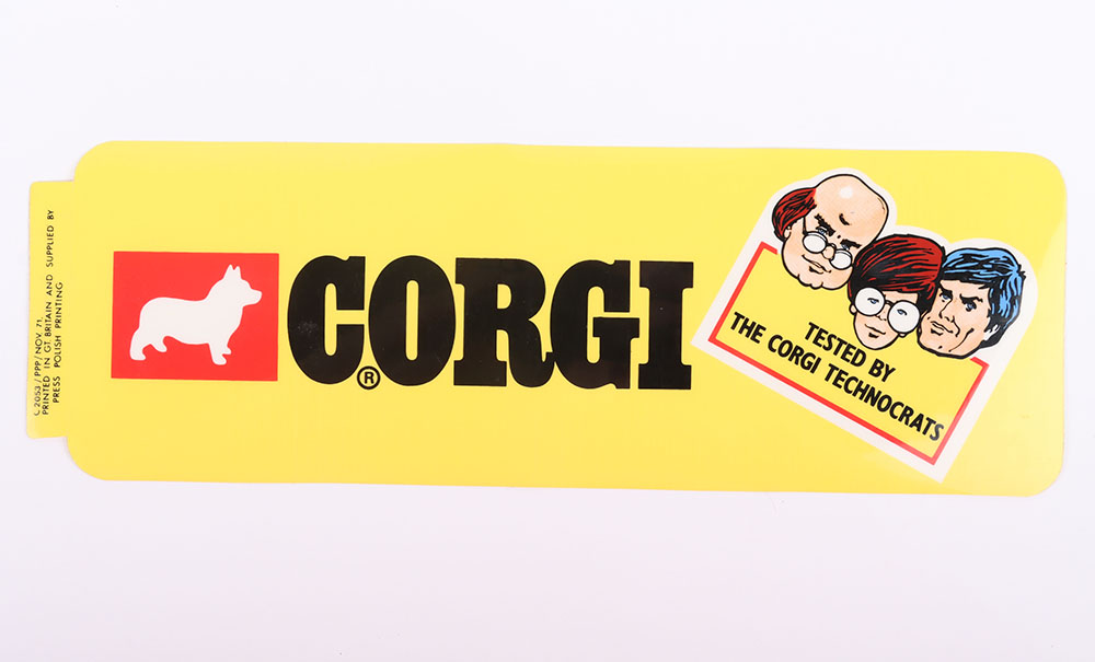 Corgi Technocrats Shop Window Sticker