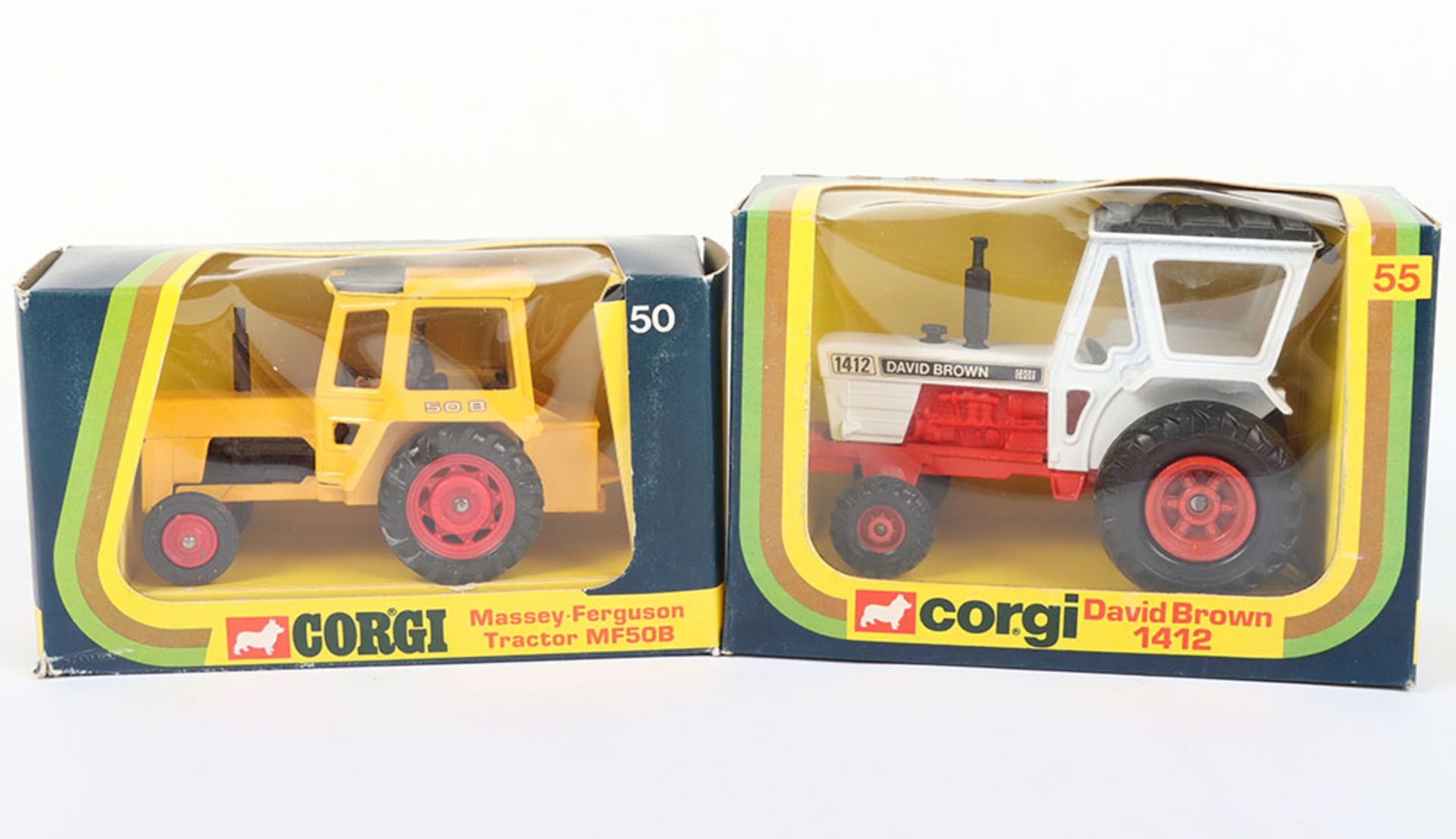 Two Boxed Corgi Tractors