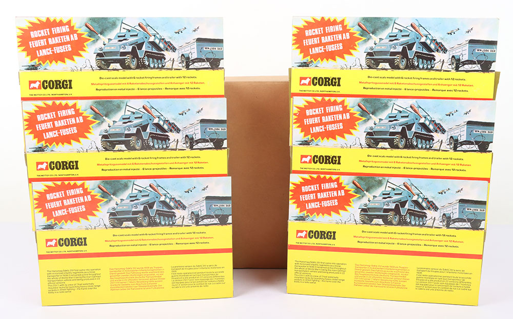 Corgi C907 Trade Pack of six German Semi Track Hanomag Sdkfz 251/1 Rocket Launchers - Image 3 of 4